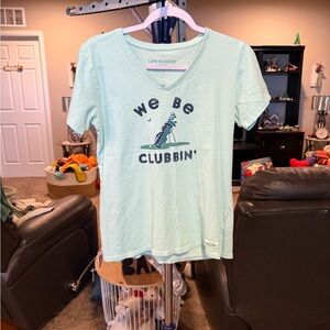 Life is Good Light Green 'We Be Clubbin' T-Shirt